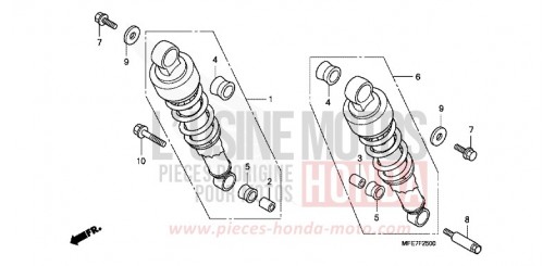 KISSEN, HINTEN VT750C28 de 2008